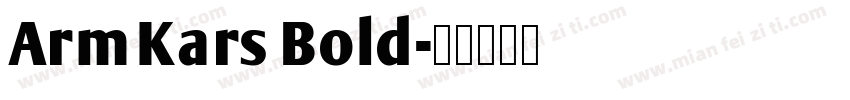 ArmKars Bold字体转换